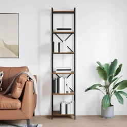 vidaXL Bogreol Gammelt træ 40 x 30 x 189,5 cm Konstrueret træ