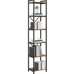 vidaXL Bogreol Gammelt træ 40 x 30 x 189,5 cm Konstrueret træ