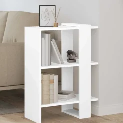 vidaXL Bogreol Hvid 52 x 25 x 71,5 cm Konstrueret træ