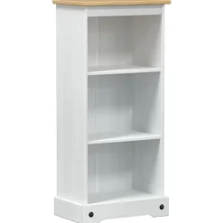 vidaXL Bogreol Hvid 46 x 29 x 100 cm Massiv fyrretræ