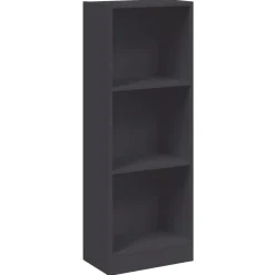 vidaXL bogreol med 3 hylder 40x24x109 cm konstrueret træ grå