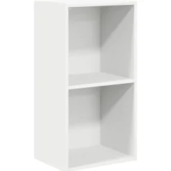 vidaXL bogreol med 2 hylder 40x30x76,5 cm konstrueret træ hvid