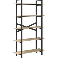 vidaXL Bogreol Sonoma eg 100 x 33,5 x 178 cm Konstrueret træ
