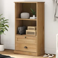 vidaXL bogreol VIGO 60x35x114,5 cm massivt fyrretræ