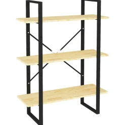 vidaXL bogreol 80x30x105 cm 3 hylder massivt fyrretræ