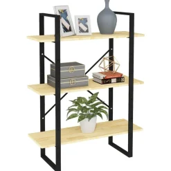 vidaXL bogreol 80x30x105 cm 3 hylder massivt fyrretræ
