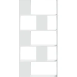 vidaXL bogreol 80,5x23,5x162,5 cm 5 hylder konstrueret træ sort