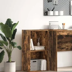 vidaXL bogreol 40x30x77 cm konstrueret træ røget egetræsfarve