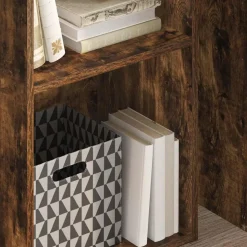 vidaXL bogreol 40x30x77 cm konstrueret træ røget egetræsfarve
