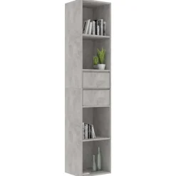 vidaXL bogreol 36x30x171 cm konstrueret træ betongrå