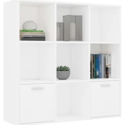 vidaXL bogreol 98x30x98 cm konstrueret træ hvid