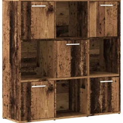 vidaXL bogreol 90x28x90 cm konstrueret træ antikt træ