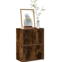 vidaXL bogreol 40x24x52 cm konstrueret træ røget egetræsfarve