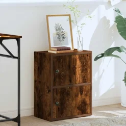 vidaXL bogreol 40x24x52 cm konstrueret træ røget egetræsfarve