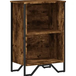 vidaXL bogreol 50x31x74,5 cm konstrueret træ røget egetræsfarve