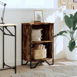 vidaXL bogreol 50x31x74,5 cm konstrueret træ røget egetræsfarve