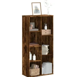 vidaXL bogreol 50x25x105 cm konstrueret træ røget egetræsfarve