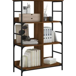 vidaXL bogreol 78,5x33x117,5 cm konstrueret træ brun egetræsfarve
