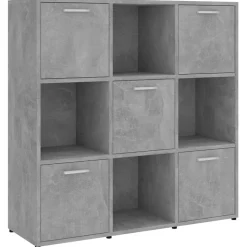 vidaXL bogreol 90x30x90 cm konstrueret træ betongrå
