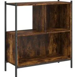 vidaXL bogreol 72x28x77,5 cm konstrueret træ røget egetræsfarve