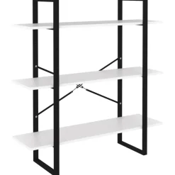 vidaXL bogreol 100x30x105 cm konstrueret træ hvid
