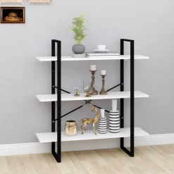 vidaXL bogreol 100x30x105 cm konstrueret træ hvid