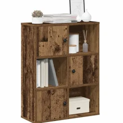 vidaXL bogreol 60x24x76,5 cm konstrueret træ antikt træ