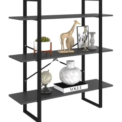 vidaXL bogreol 100x30x105 cm konstrueret træ grå
