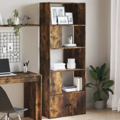 vidaXL bogreol 70x36x189 cm konstrueret træ røget egetræsfarve