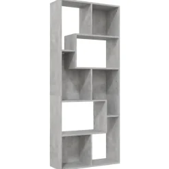 vidaXL bogreol 67x24x161 cm konstrueret træ betongrå