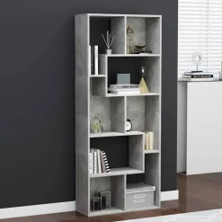 vidaXL bogreol 67x24x161 cm konstrueret træ betongrå