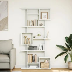 vidaXL bogreol 92x29x188 cm konstrueret træ hvid