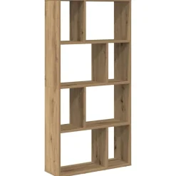 vidaXL bogreol 60x20x120,5 cm konstrueret træ egetræsfarve