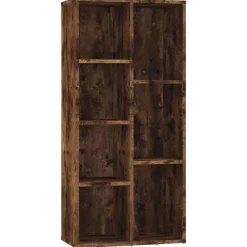 vidaXL bogreol 50x25x106 cm røget egetræsfarve