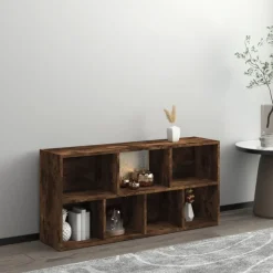 vidaXL bogreol 50x25x106 cm røget egetræsfarve
