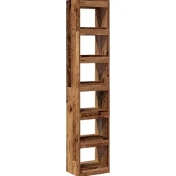 vidaXL bogreol/rumdeler 40x30x198 cm gammelt trælook