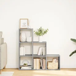 vidaXL bogreol/rumdeler 99x29x99 cm 3 niveauer konstrueret træ