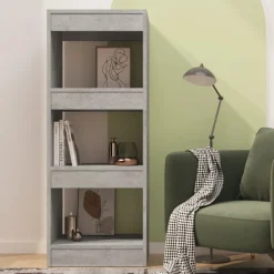 vidaXL bogreol/rumdeler 40x30x103 cm konstrueret træ betongrå