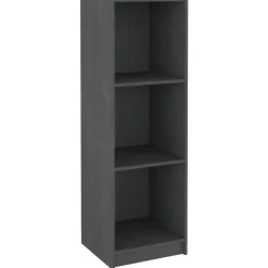 vidaXL bogreol/rumdeler 36x33x110 cm massivt fyrretræ grå