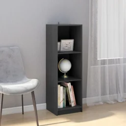 vidaXL bogreol/rumdeler 36x33x110 cm massivt fyrretræ grå
