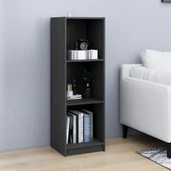 vidaXL bogreol/rumdeler 36x33x110 cm massivt fyrretræ grå