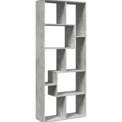 vidaXL bogreol/rumdeler 67x25x161,5 cm konstrueret træ betongrå