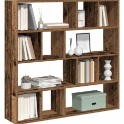 vidaXL bogreol/rumdeler 105x24x102 cm antikt træ