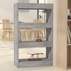 vidaXL bogreol/rumdeler 60x30x103 cm konstrueret træ grå sonoma-eg
