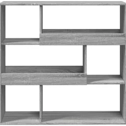 vidaXL bogreol/rumdeler 100x33x94,5 cm grå sonoma-eg