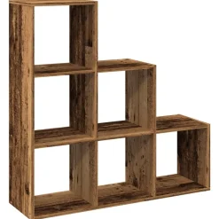 vidaXL bogreol/rumdeler 99x29x99 cm 3 niveauer konstrueret træ hvid