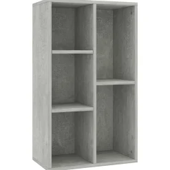 vidaXL bogreol/skænk 50x25x80 cm konstrueret træ Betongrå