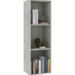 vidaXL bogreol/tv-bord 36x30x114 cm konstrueret træ betongrå