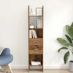 vidaXL Bogskab Gammelt træ 40 x 35 x 180 cm Konstrueret træ