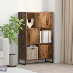 vidaXL Bogskab Gammelt træ 68 x 30 x 108.5 cm Konstrueret træ